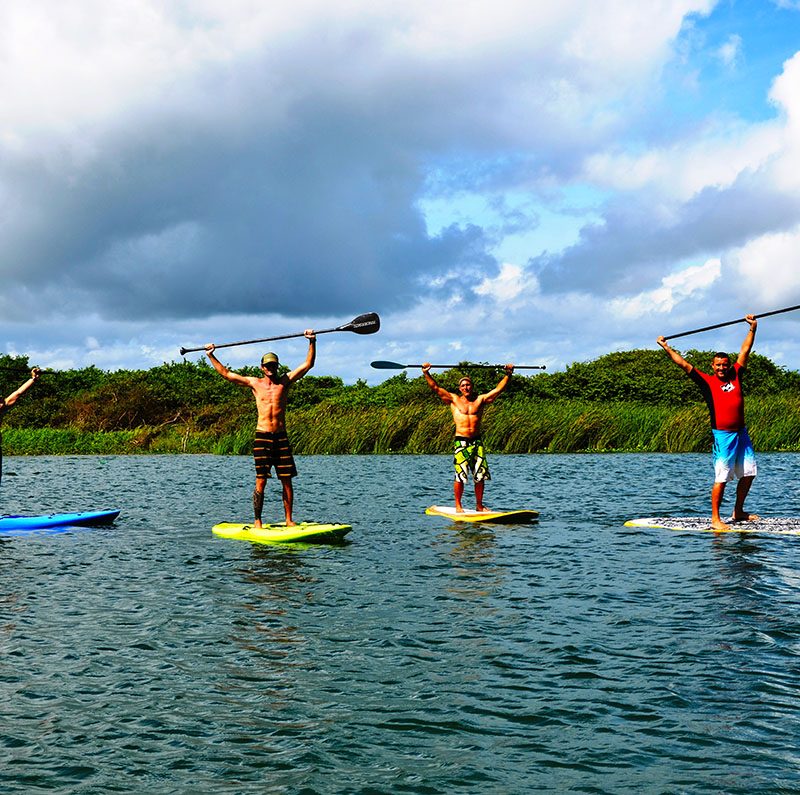 paddling in river cabarete